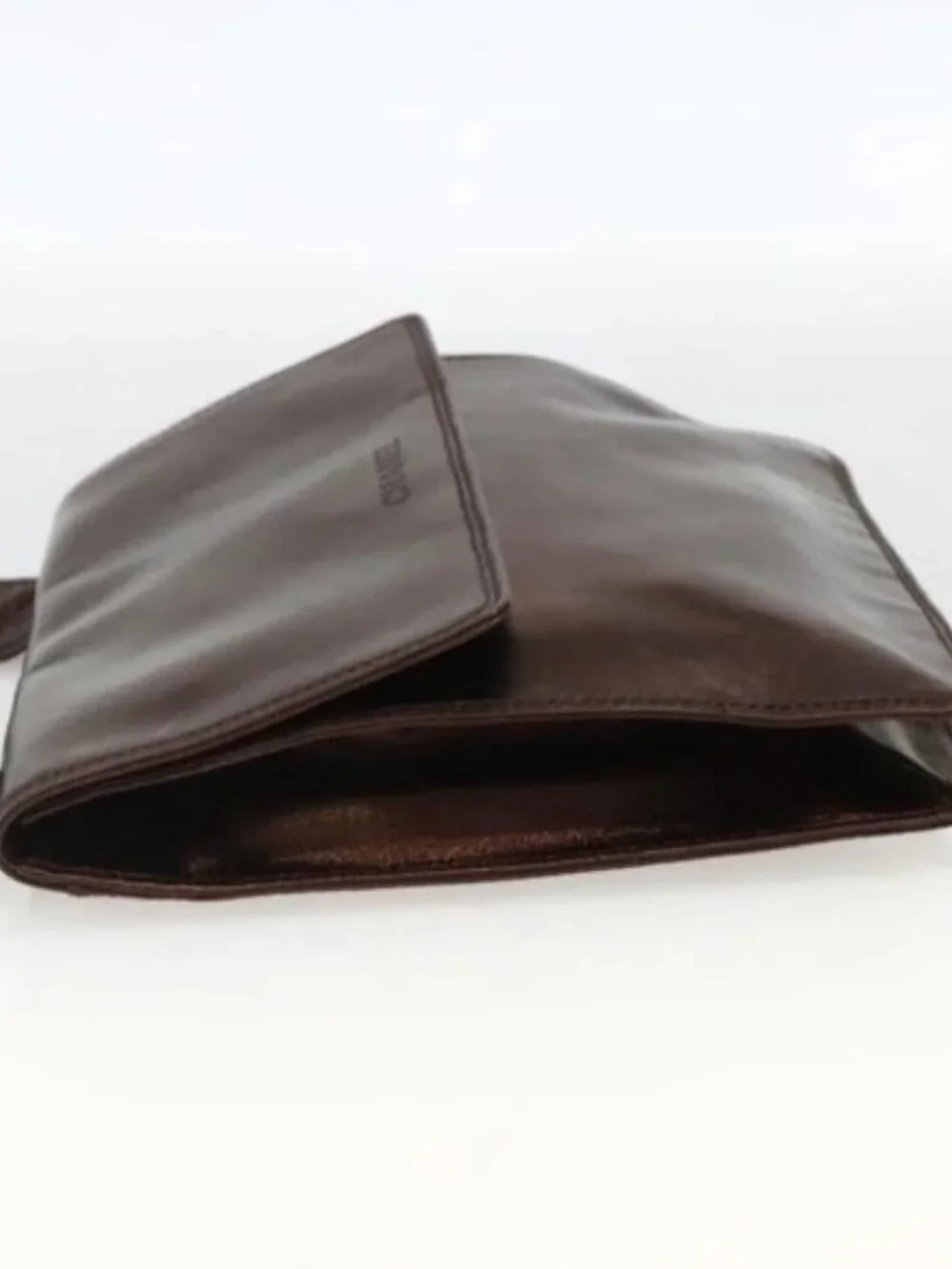 CHANEL Shoulder Bag Leather Brown CC Auth BA11861A